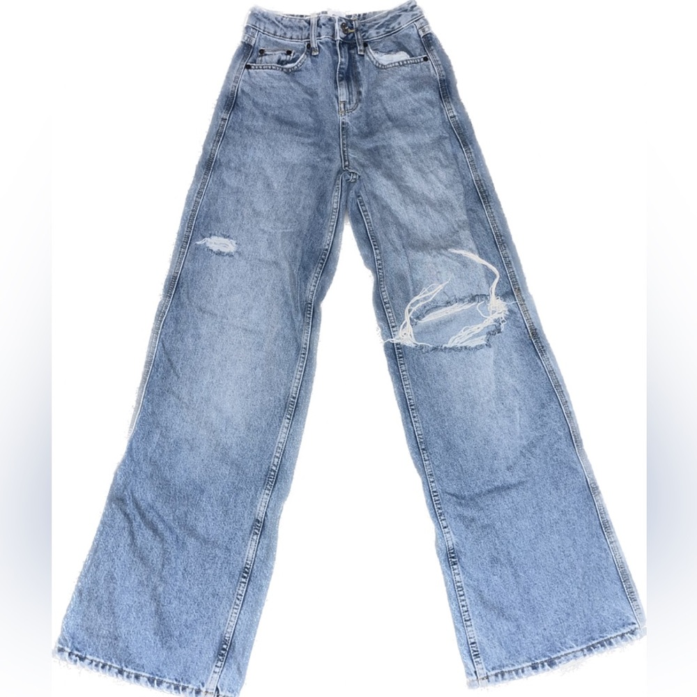 Boyfriend style wide leg jeans 👖